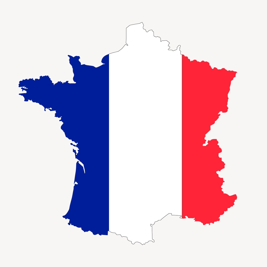 France map flag clipart, geography
